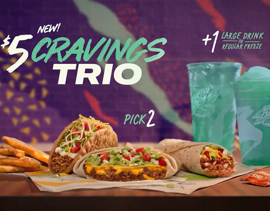 Taco Bell National Eat What You Want Day Enjoy $5 Cravings Trios