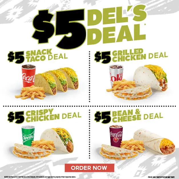 Del Taco Cinco de Mayo Enjoy $5 Del's Deal on Cinco De Mayo